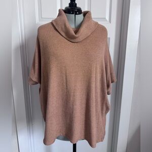 Banana Republic Caramel Cowl Neck Poncho Sweater